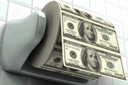 Туалетная бумага "Доллары"